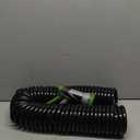 Coil Hose,3/8" EVA Coil Garden Hose 50 FT,Curly Water Hose Lightweight with Brass Connectors,Recoil Garden Hose Includes 8-Pattern Spray Nozzle for Boat, Yard, Patio, Green (Black)