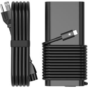 130W Laptop Charger USB C Power Adapter Compatible with Dell XPS 15 2in1 9575,Precision 5530 2in1 5550 5750 3550 3551 Latitude 7410 7310 7210 9410 9510 9575 5420 Power Supply Cord