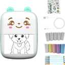 Mini Printer Portable Sticker Printer with 10 PaperRolls,Thermal Printing Pod,Ink-Free Bluetooth Label Maker DIY Crafts,Journals,Photos,Office & Home Use Printing Gift Box