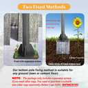 2 Pack 10ft Sun Shade Sail Pole Kit – Heavy Duty Steel Metal Post, Thickened Metal Rust Proof Outdoor Pole for Shade Sail, Patio Backyard Deck Awning Canopy, 10 FT-2pc-2.36" dia.