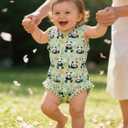 BFUSTYLE Baby Girl Clothes 0-24 Months Outfit Sleeveless Infant Romper Bodysuit with Headband