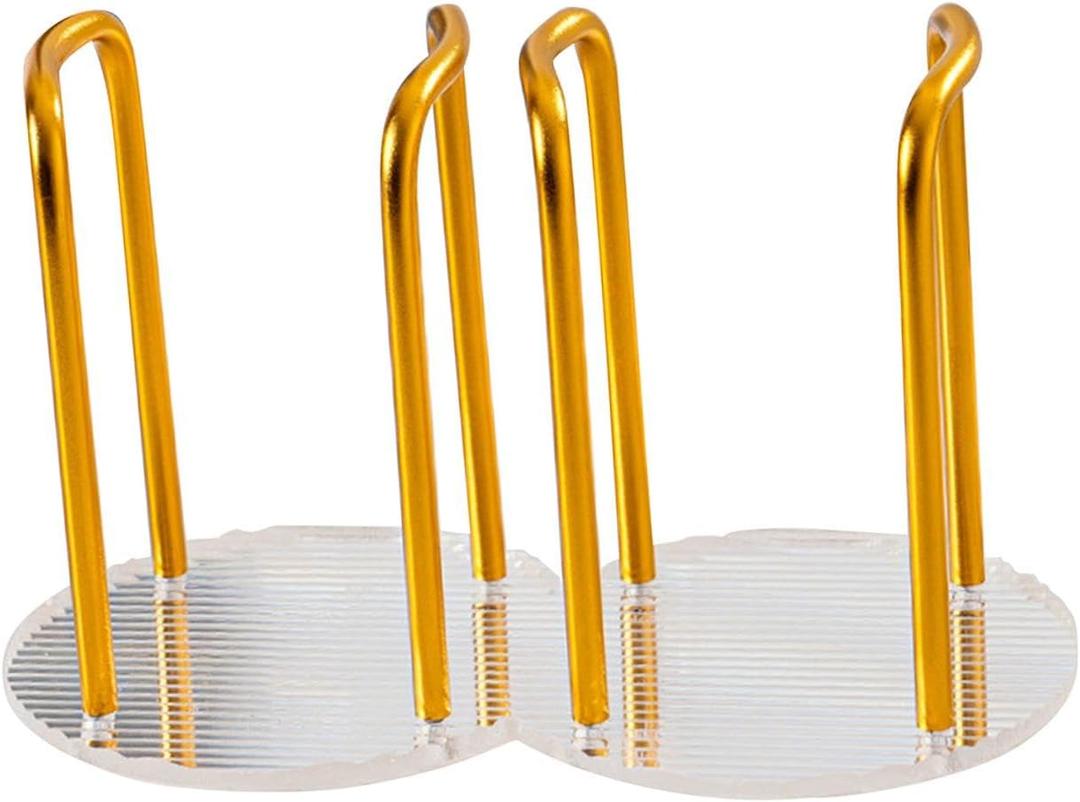Disposable Paper Cup Holder Cup and Lid Organizer Storage Organizer Rack Paper Cup Dispenser for Breakroom Countertop Kitchen, double gold