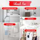 XFasten Square Peel and Stick Tiles - 10pcs 12' x 12' White Kitchen and Bathroom Backsplash