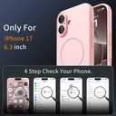 Magnetic for iPhone 17 Case, [Matte Solid Color] [Full Camera Protection] Protective Case for iPhone 17 - Pink