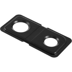 Atgestore WB34K10009 Drip Pan Replacement for GE Gas Range Parts Black Stainless Steel Double Burner Drip Pans GE Hotpoint Stove Parts WB34K10014 Right Side Profile Cooktop Drip Pans 1 Pcs