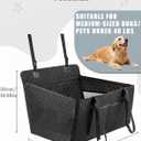 Prpeko Dog Car Seat for Large Dogs,Waterproof Fabric with Breathable Mesh&Adjustable Dog Seat Belt for Car,Dog Bed for Back Seat Up to 40 LB-Medium