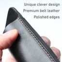 Leather Pocket Knife Belt Sheath for Horizontal & Vertical Carry, EDC Multitool Folding Knife Belt Holder Holster VPKM