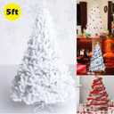 5Ft Christmas Tree Artificial PVC W/Stand Indoor Outdoor Decoration White