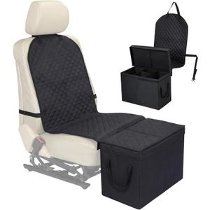 Back Seat Extender for Dogs, Dog Car Seat Cover with Storage Organizer, Waterproof Scratch Proof Cover for Cars Trucks and Suvs Front or Back(Small 27.5"x19"x22")