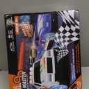 Slot Car Race Track Sets with 4 Slot Cars, Electric Race Car Track Include Slope Circular Overpass Track, Dual Racing Game Featuring Flash Bridge and Pendulum, Gifts Toys for Boys Kids Age 6 7 8-12