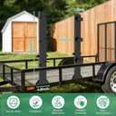 3 Place Weed Eater Rack for Trailer,Trimmer Racks for Open Trailers,Weedeater Rack Holder for Landscape Trailer Truck Lawn Equipment Accessories w/Lock