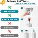 kolpop 4x4 Solar Post Cap Lights Outdoor 16Pack- 3 Color Temperatures&2 Level Brightness, IP65 Waterproof, 16 LED Fence Deck Post Light Solar Powered Only for 44/3.53.5 Wood/Vinyl Posts(White)