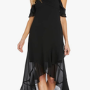 R&M Richards Hi-Low Off The Shoulder Dress W/Sweetheart Neckline & Spaghetti Straps Size 10