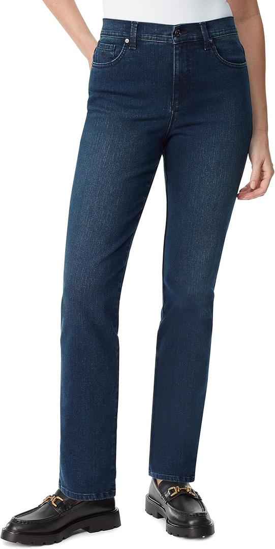 Gloria Vanderbilt Womens Amanda Classic High Rise Tapered Jean Petite (14 Short, Park City)