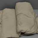 Danjor Linens Bed Sheet Set Queen Size for Hot Sleepers, Hotel Premium Sheets with 4 Pillowcases, Lightweight Brushed Microfiber Deep Pockets, Breathable Cooling 6 Piece Bedding Sets, Cream