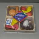 Melissa & Doug Food Groups - 21 Hand-Painted Wooden Pieces and 4 Crates