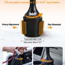 Xislet Upgrade Golf Cart Electric Heater with Infinite Temperature Adjustment, 2-Second Quick Heat 400W Quiet & Safe Carbon Fiber Heating, Battery Powered Heater Stable Fit Club Car/Yamaha/EZGO