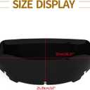 PSLER Motorcycle 10" Wave Windshield Windscreen for Touring 2014-2024 Electra Glide Street Glide(Black)