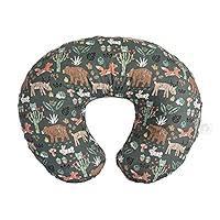 Boppy Original Nursing Pillow, Gray Dinosaurs, Ergonomic Nursing Essentials for Bottle and Breastfeeding, Firm Fiber Fill, with Removable Pillow Cover, Machine Washable