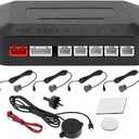 Motoforti Universal Car Auto Reverse Backup Radar System Reverse Parking Sensors Distance Detection Black 4 Parking Sensors Alarm Buzzer Reminder