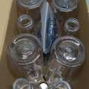 Tioncy 10 Sets 15oz Plastic Liquor Bottles with Pourers Sets 10 Plastic Long Neck Syrup Bottles with Pourer and Caps Reusable Leakproof for Home Party Bar(Black)