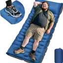 Camping Sleeping Pad, Extra Thick 6 Inch Camping Mat with Pillow Built-in Foot Pump Ultralight Inflatable Sleeping Pads Compact for Hiking Backpacking Camping Traveling Tent, Portable Sleeping Mat