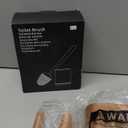 Sellemer Toilet Brush and Holder Set - Flexible Toilet Bowl Brush Head with Silicone Bristles, Compact Size for Storage and Organization, Ventilation Slots Base (1 Pack, Rose Gold)