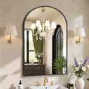 Sweetcrispy 24"x36" Arched Black Bathroom Mirrors for Wall, Vanity Mirror