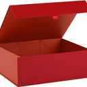 Large Gift Box 13.5x11.8x4.7 Inches, Red Gift Boxes for Presents with Magnetic Closure Lid, Luxury Gift Box Rectangle Collapsible Boxes for Gift Packaging