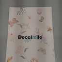 decalmile Hanging Flower Vine Double Sided Window Clings Pink Peony Floral Window Decals Anti-Collision Glass Window Doors Window Stickers