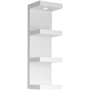 Versatile 4 Tier Wall Shelf Unit,White Lack Wall Shelf,Display Floating Shelf with LED Remote Control Light