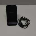 Amazon Basics 10W Qi Certified Wireless Charging Stand for Phone 16/15/14/13/12/11/X, Samsung, and More, with USB Cable, Black (No AC Adapter)