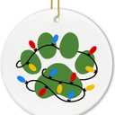 Voatok Dog Paw Ornament, Dog Christmas Ornaments, Dog Ornaments for Christmas Tree, Dog Paw Christmas Decorations, Dog Lovers Gifts, Dog Mom Gifts, Christmas Decorative Hanging Ornament