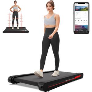 Sperax Walking Treadmill Pad with APP, 3 in 1 Under Desk Treadmill, 400W Low Noise Walking Vibration Pad with Remote Control,Portable Treadmills for Home Office (Black)