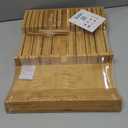 Utoplike In-drawer Knife Block Bamboo Kitchen Knife Drawer Organizer Large, handle Steak knife Holder without Knives, Fit for 16 Knife and 1 Sharpening Steel (Knives & Sharpening Not Included)