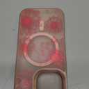 OOK Pink Case Design for iPhone 16 Pro Case [Compatible with MagSafe], Cute Sunflower Floral Blooms Design Frosted Shockproof for Women Girls Magnetic Phone Cover - Pink Flower