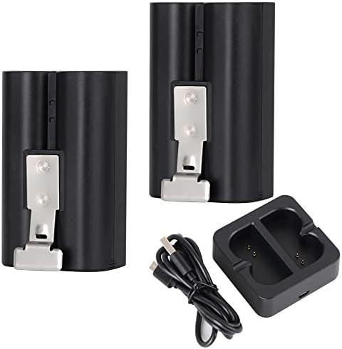 2-Pack Batteries with Charger Station for Ring Video Doorbell 2/3/3 Plus/4, Spotlight Cam, Stick Up Cam and Peephole Cam Indoor