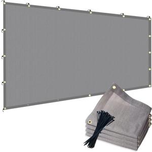 90% 8x20ft Sun Shade Cloth for Outdoor Deck Backyard Patio Garden Pergola Cover Canopy Gray
