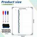 Lincia in and Out Magnetic Dry-Erase Board 24" x 18" Aluminum Framed White Board with Lines 33 Names with Magnetic Dry-Erase Marker, Eraser, and 35 Magnets Wall-Mounted for Office Employee