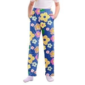 Girls Pajama Pants Cute Print Pj Pants for Girls Kids Soft PJ Bottoms Comfortable Lounge Pjs Sleepwear with Pockets Colorful Flower 2XL