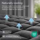 Niagara Sleep Solution Ultra Soft Queen Size Mattress Topper - Viscose Made from Bamboo Pillow Top Mattress Pad for Back Pain Relief - Naturally Cooling for Hot Sleepers, Dark Gray