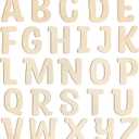 She Love 6 inch Wooden Letters 26Pcs Wooden Alphabet Letter for Crafts Unfinished Wood Letters for Home Wall Decor Kids Arts Painting DIY Learning (1 Set)