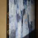 VEAEE Abstract Canvas Wall Art Ocean Canvas Pictures Blue White Grey Painting Vintage Wall Decor Modern Artwork Prints for Living Room Bedroom Bathroom Office Home Decoration Ready to Hang 20"x 40"