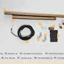 KCO Lighting M14 Threaded Extension Rod 7.89 and 11.8" Brass Gold Extension Rods Lighting Fixture Downrods Stems Chandelier Extension Rods