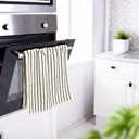 Jacquotha Hand Towels 4 Pack, Cotton Face Towels for Bathroom & Spa Days, Decorative Black Stripes for Kitchen Decor, 14 x 29