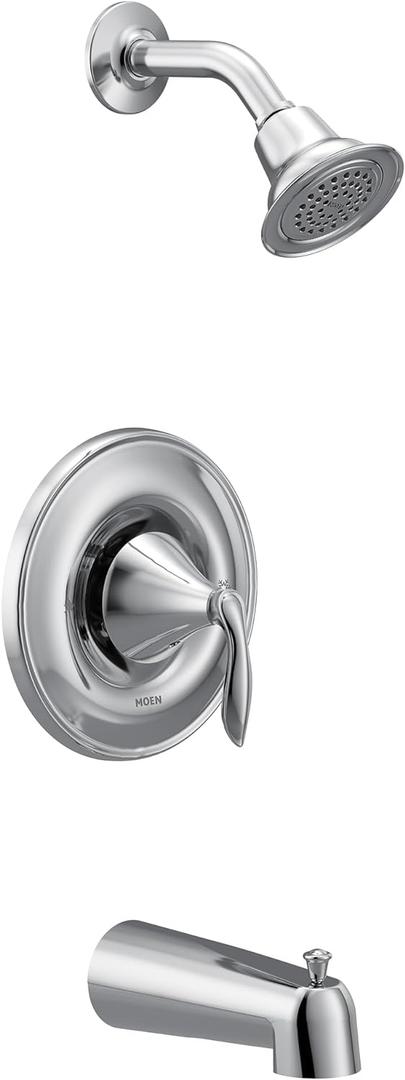Moen Eva Chrome Posi-Temp Tub and Shower Trim Kit, Valve Required, T2133 (0.5)