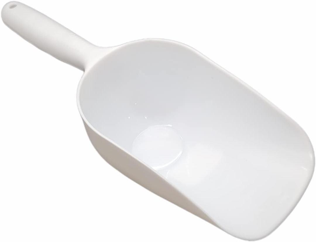 Handy Housewares Jumbo Plastic Scoop - 12" Large Food Scoop for Flour, Sugar, Cereal, Pet Food, Gardening