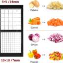 Vegetable Chopper, Onion Chopper Dicer, Mandoline Slicer, Food Chopper with Container, Vegetable Cutter for Salad Potato Carrot Garlic2 Blades, White Black