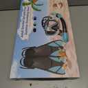 Snorkeling Gear for Adults Men Women,4 in 1 Snorkel Set with Panoramic View Diving Mask Anti-Fog Anti-Leak,Dry Top Snorkel,Fins and Travel Bag for Swimming,Snorkeling and Travel Diving (Small-Medium, LightBlue)