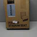 Sheenive Stadium Seats for Bleachers with Back Support, Bleacher Seats with Backs and Cushion Wide, Padded Portable Folding Comfort Stadium Chair with Shoulder Strap for Football Baseball Games (Black)